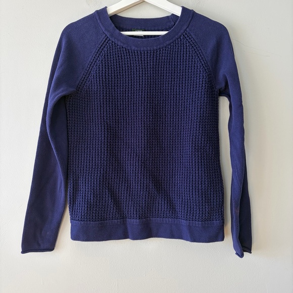 J. Crew Sweaters - J. Crew Chunky Knit Royal Blue Crew Neck Sweat 100% Cotton Women's Small